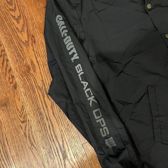 NWT Supra x Call Of Duty Black Opps Snap Windbreaker Coaches Jacket Black Men XL - Picture 2 of 14